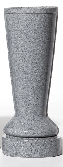 ForeverSafe™ Grey Granite Cemetery Vase